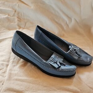 Dr. Scholl's Light Blue Tassel Loafers, Size 8M, E23-8M